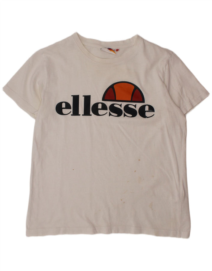 Camiseta gráfica ELLESSE Boys 11-12 anos branca