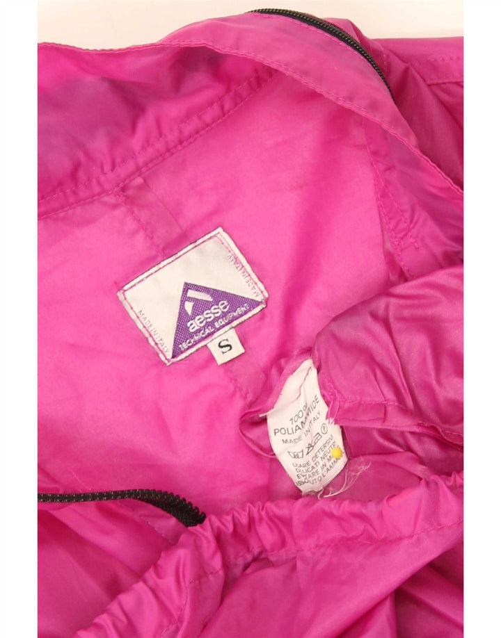 Aesse Jaqueta masculina de agasalho pequeno rosa Colourblock poliamida