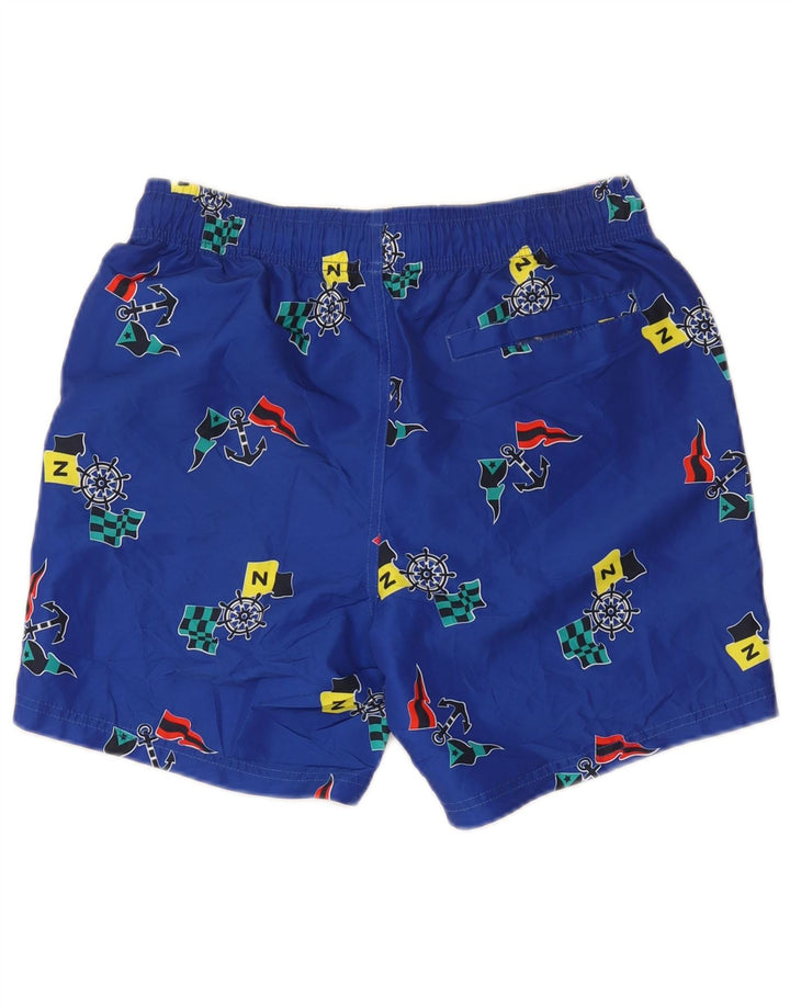 Shorts de natação masculino Nautica Graphic pequeno azul poliéster