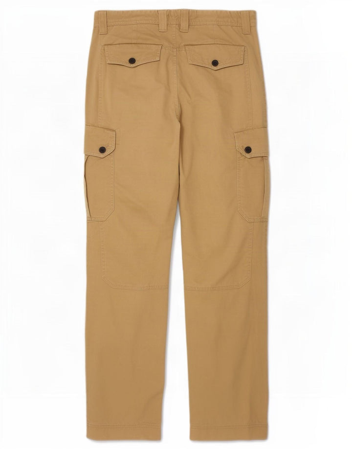 Calça cargo masculina Timberland W32 L33 algodão cáqui
