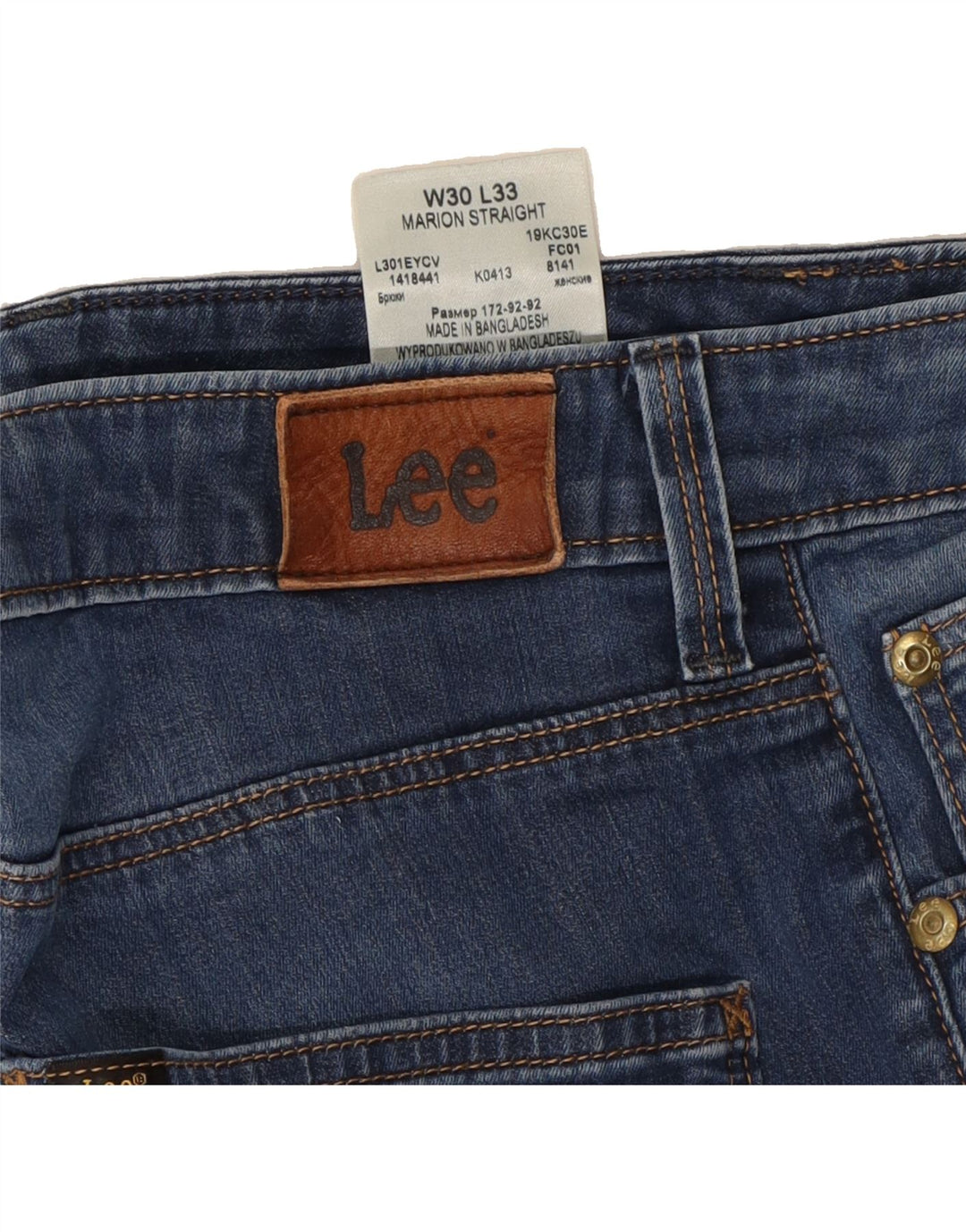 LEE Womens Marion Straight Jeans W30 L29 Blue Cotton Vintage Lee and Second-Hand Lee from Messina Hembry 