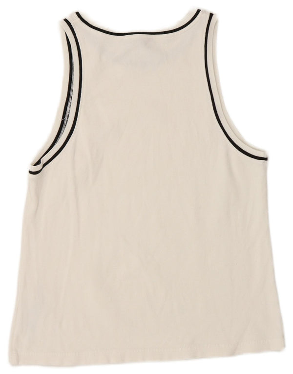 Colete feminino Massimo Dutti UK 12 médio branco viscose