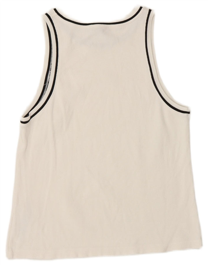 Colete feminino Massimo Dutti UK 12 médio branco viscose