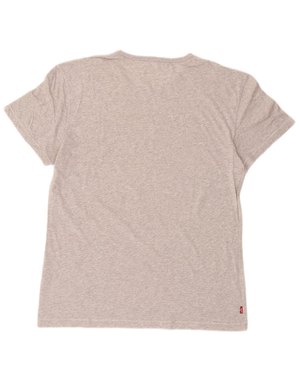 Camiseta masculina Levi's Standard Fit gráfica de algodão cinza médio