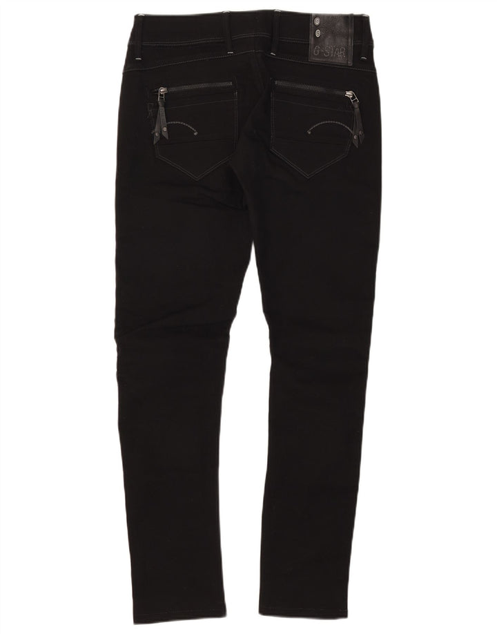 G-Star feminino 3301 jeans skinny W28 L29 poliéster preto