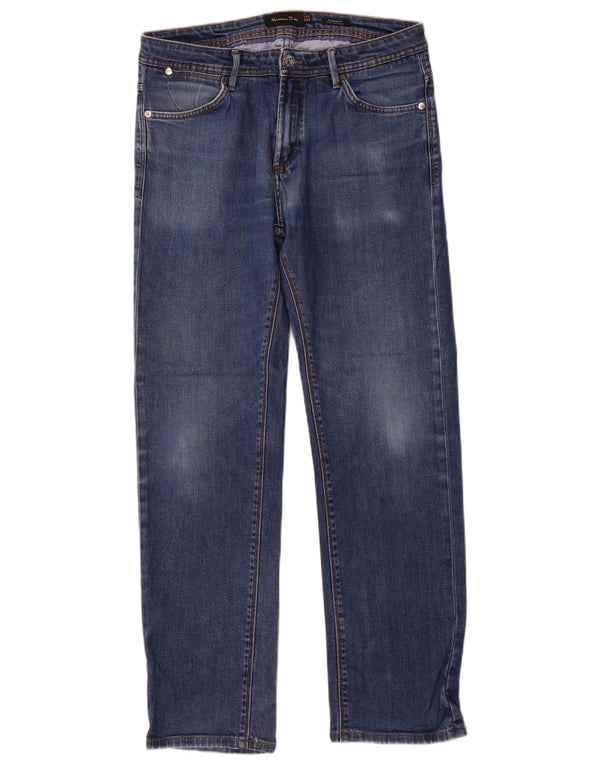Jeans masculino Massimo Dutti Regular Fit Straight EU 40 Médio W31 L30 Azul
