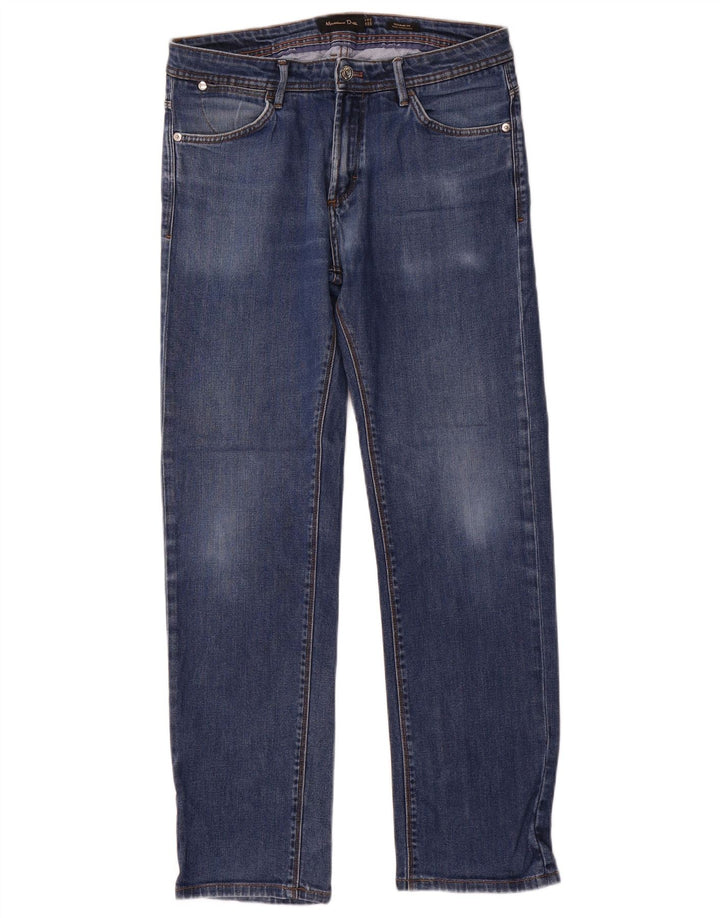 Jeans masculino Massimo Dutti Regular Fit Straight EU 40 Médio W31 L30 Azul