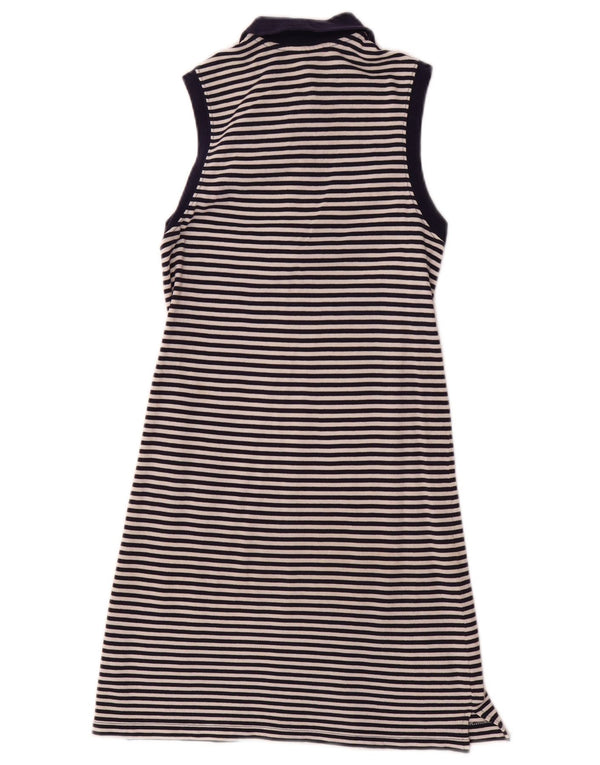 Lacoste Vestido polo sem mangas para menina 11-12 anos azul marinho listrado
