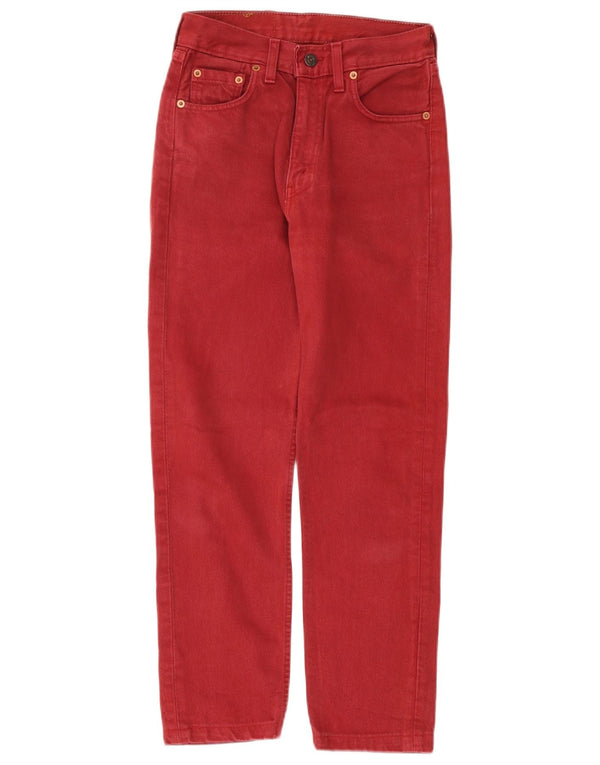 Calça jeans feminina Levi's 534 cintura alta reta W27 L32 algodão vermelho