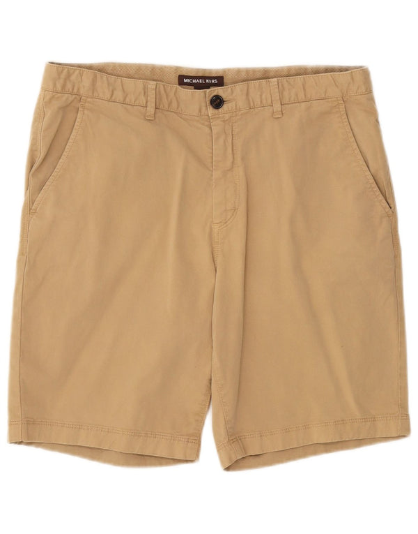 Michael Kors Mens Garment Dyed Chino Shorts W34 Grande Algodão Bege