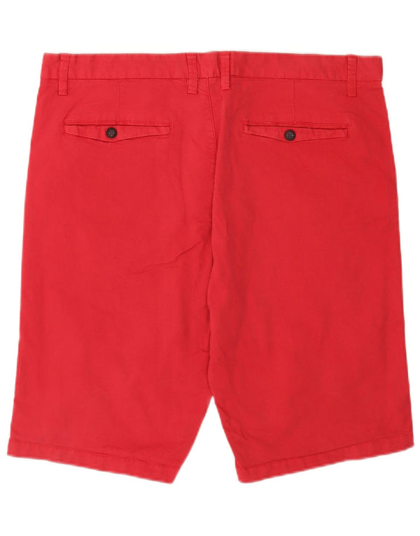Brugi Mens Regular Fit Chino Shorts W38 XL Algodão Vermelho