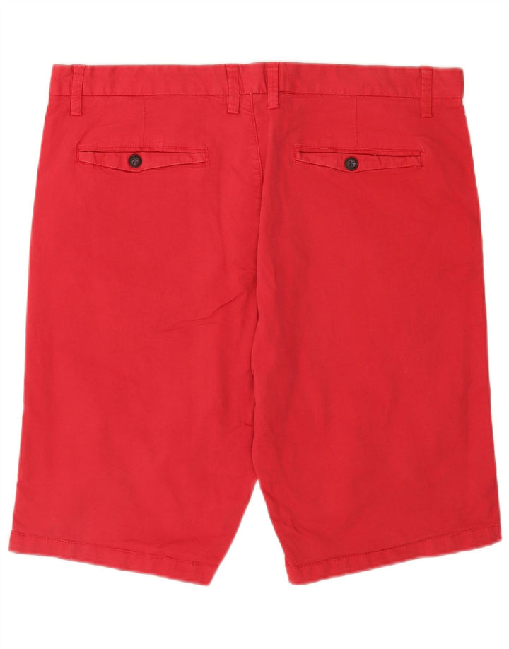 Brugi Mens Regular Fit Chino Shorts W38 XL Algodão Vermelho