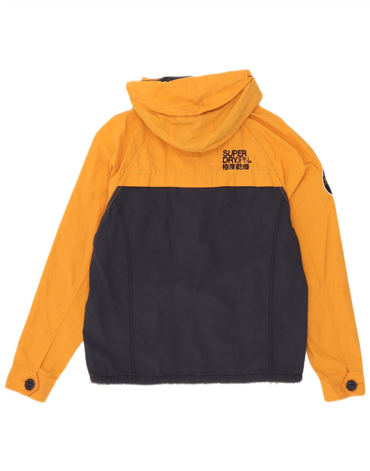 Jaqueta corta-vento masculina Superdry com capuz UK 38 médio azul marinho colorblock