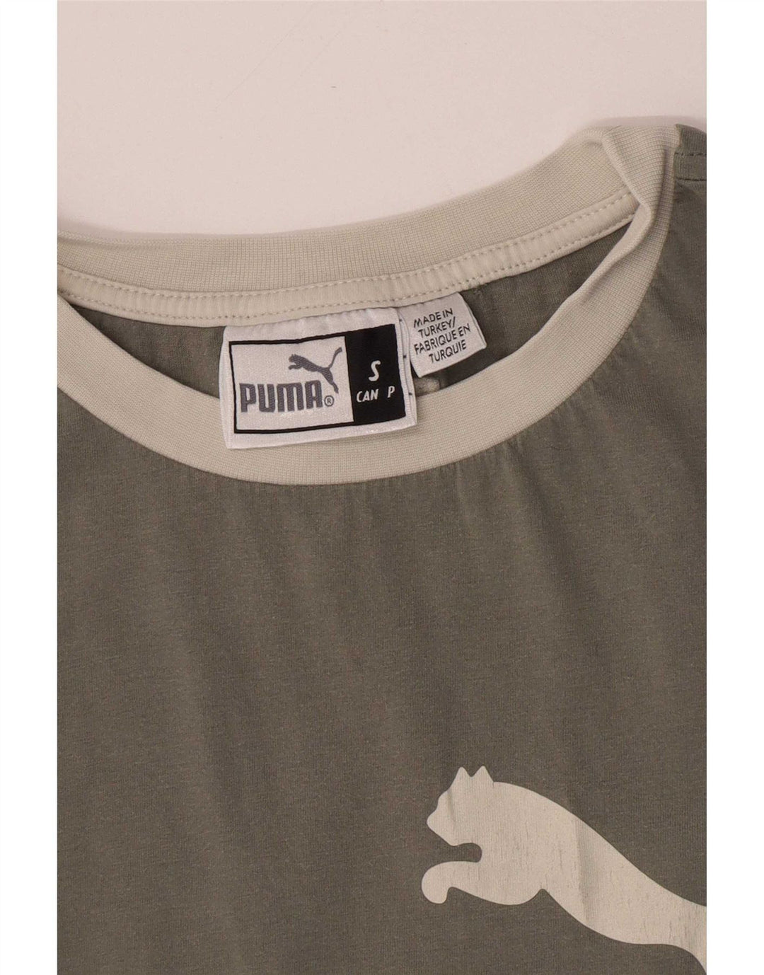 Puma Camiseta Masculina Graphic Top Pequeno Cinza