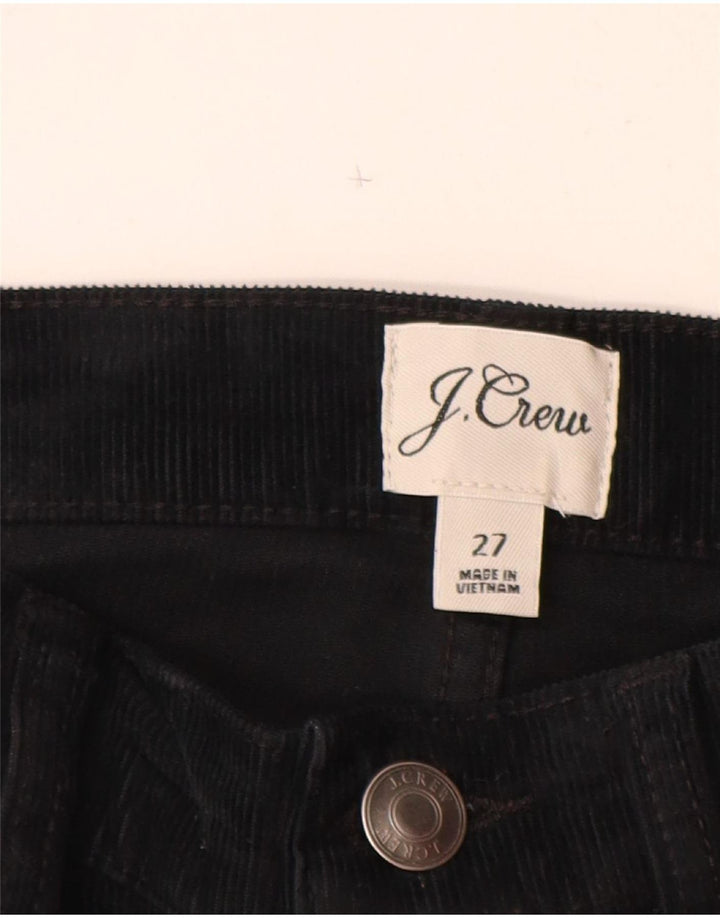 J. CREW Calça feminina de veludo cotelê W27 L27 algodão preto