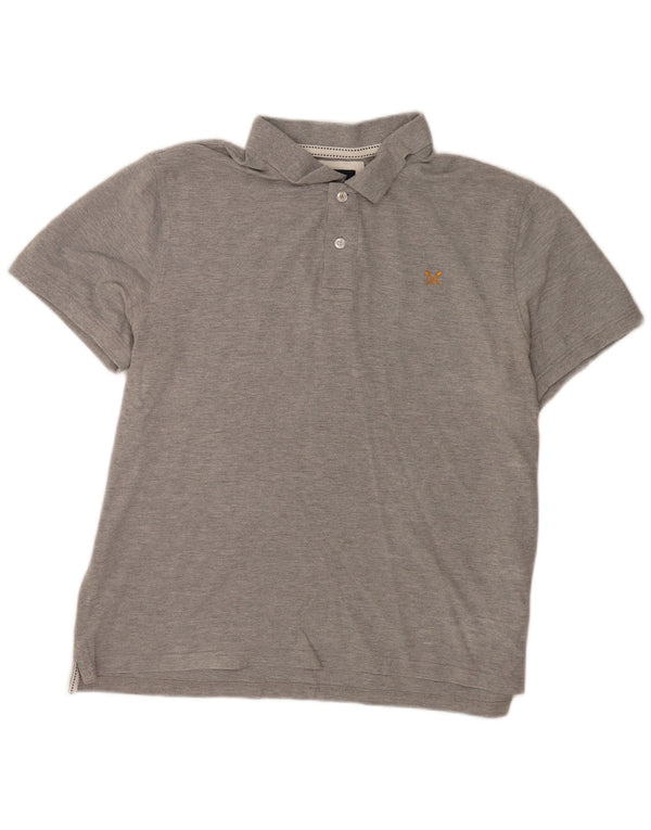 Camisa polo masculina 2XL algodão cinza Crew Clothing