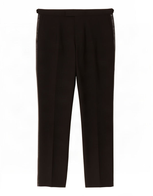 Calça masculina Reiss Slim Suit W36 L29 lã preta
