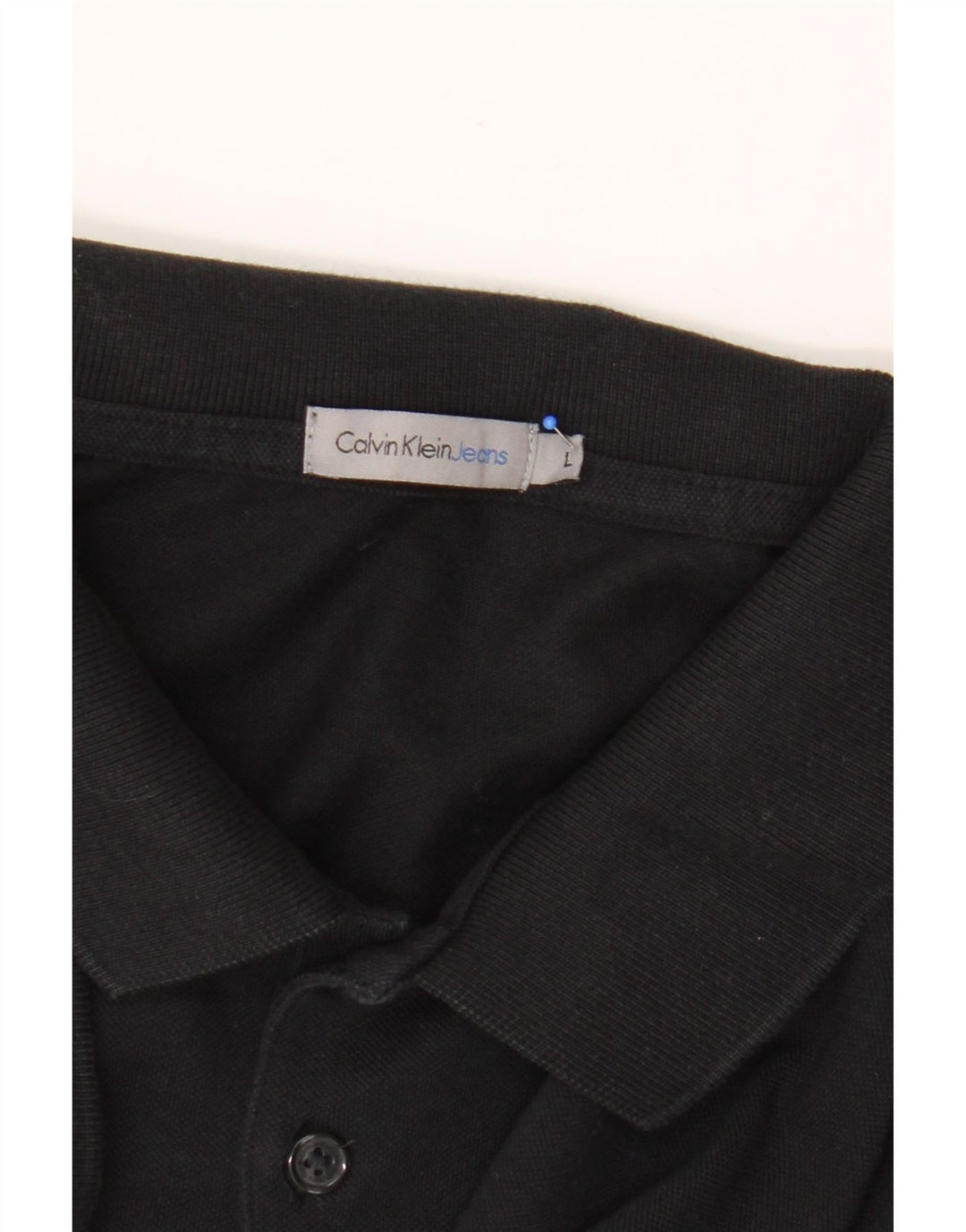 Camisa polo masculina Calvin Klein Jeans grande preta