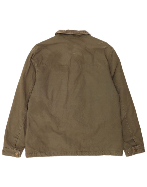 Jaqueta utilitária masculina Lincoln UK 40 grande algodão cáqui