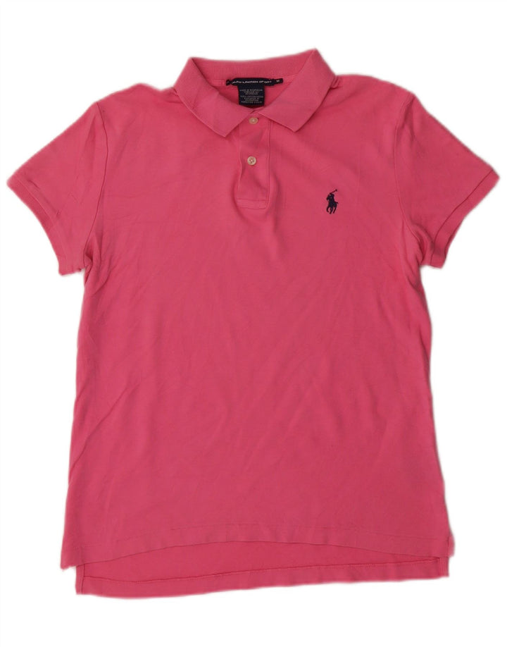 Polo masculino RALPH LAUREN médio algodão rosa