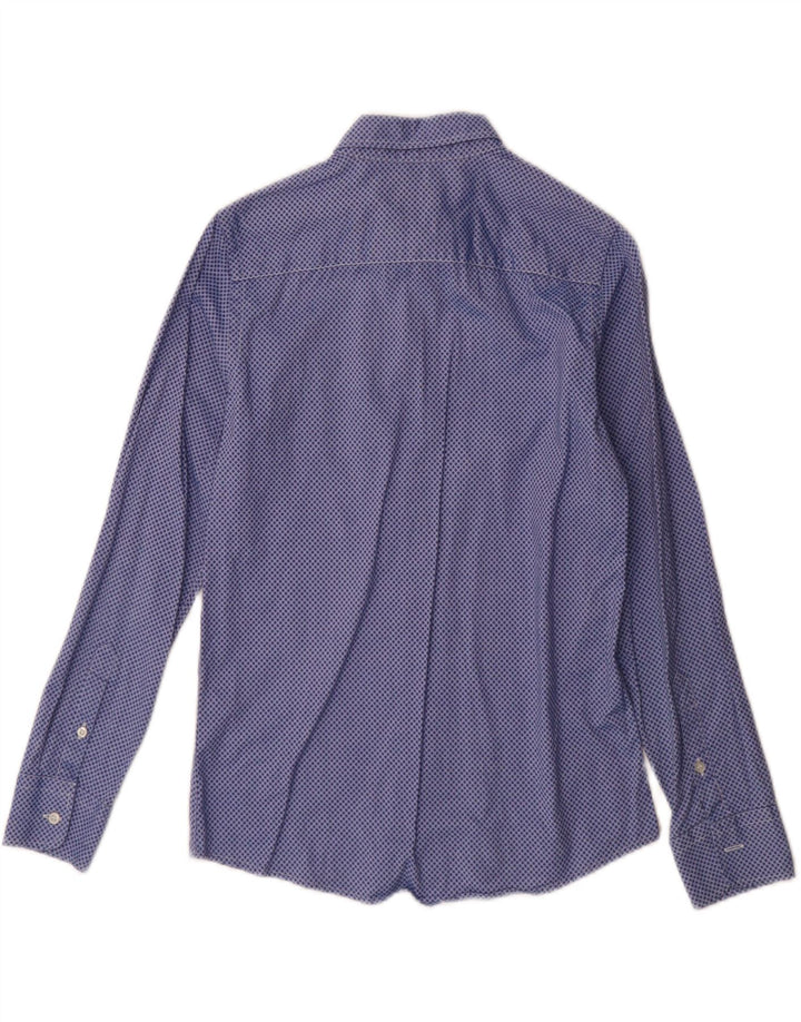 Camisa masculina FRED PERRY 11-12 anos algodão manchado azul