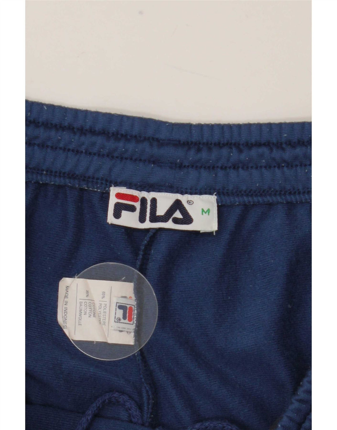 Calça de treino masculina Fila médio azul colorblock poliéster