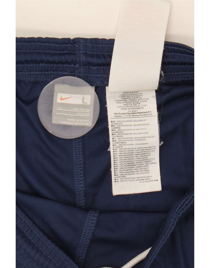 Shorts esportivos Nike Boys 12-13 anos grandes poliéster azul marinho