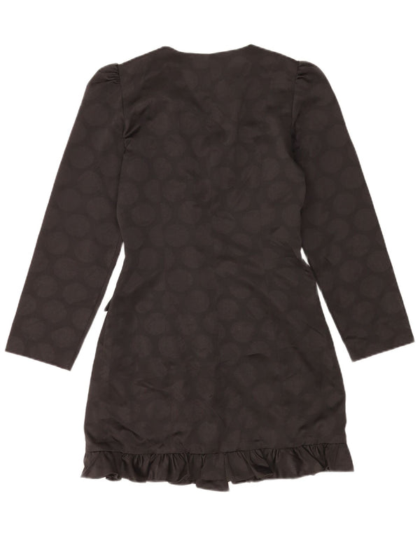 Jaqueta blazer feminina Zara com peito duplo Reino Unido 10 pequeno preto geométrico