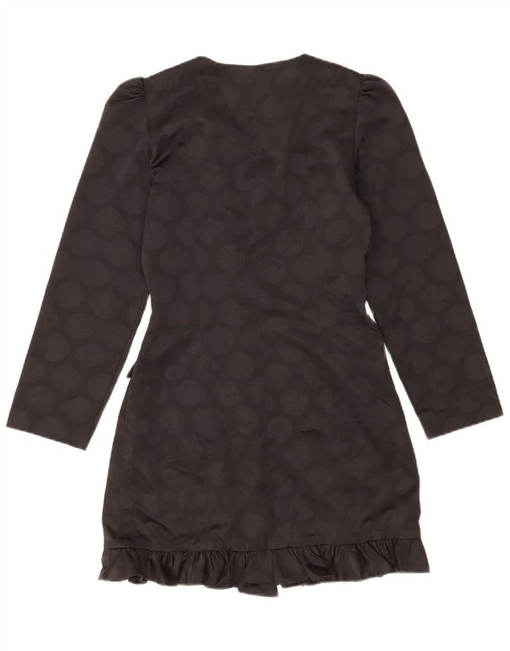 Jaqueta blazer feminina Zara com peito duplo Reino Unido 10 pequeno preto geométrico