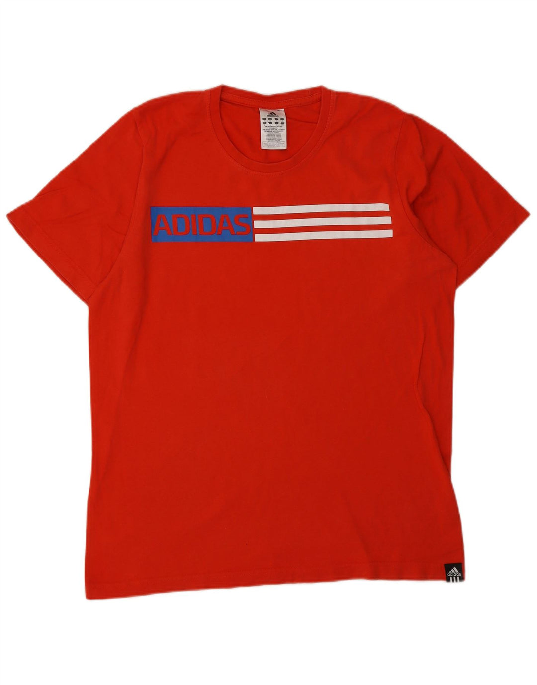 Adidas Mens Graphic T-Shirt Top Médio Algodão Vermelho