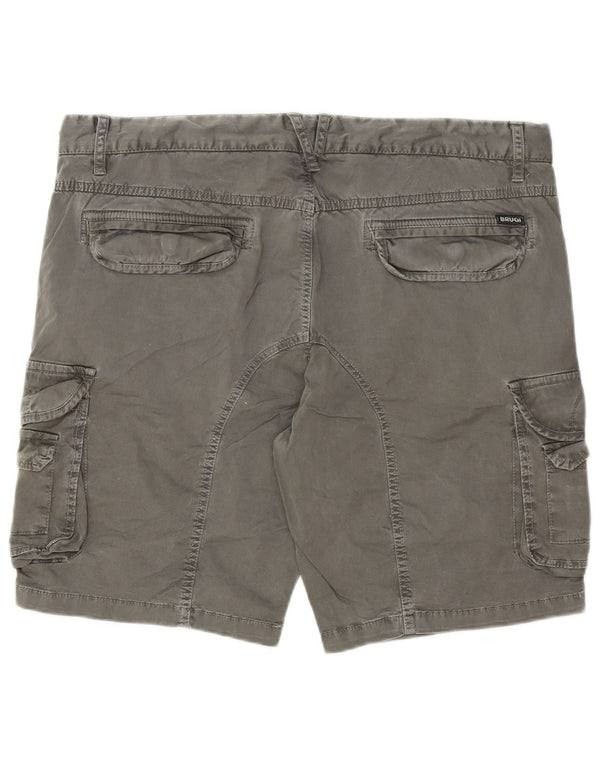Brugi Mens Cargo Shorts IT 52 XL W32 Algodão Cinza