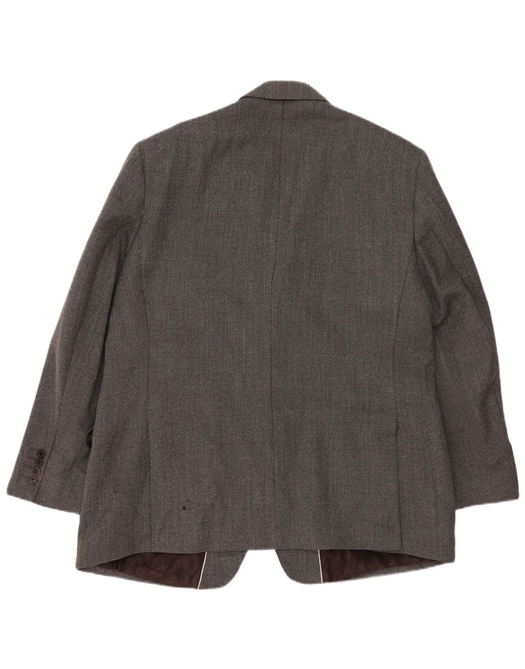 Jaqueta blazer masculina Marks & Spencer Autograph 2 botões Reino Unido 46 XL lã cinza