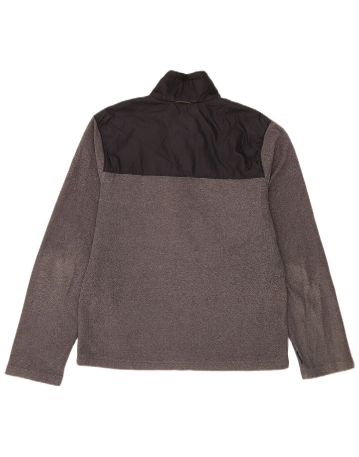 Jaqueta de lã masculina Columbia UK 38 poliéster colorblock cinza médio