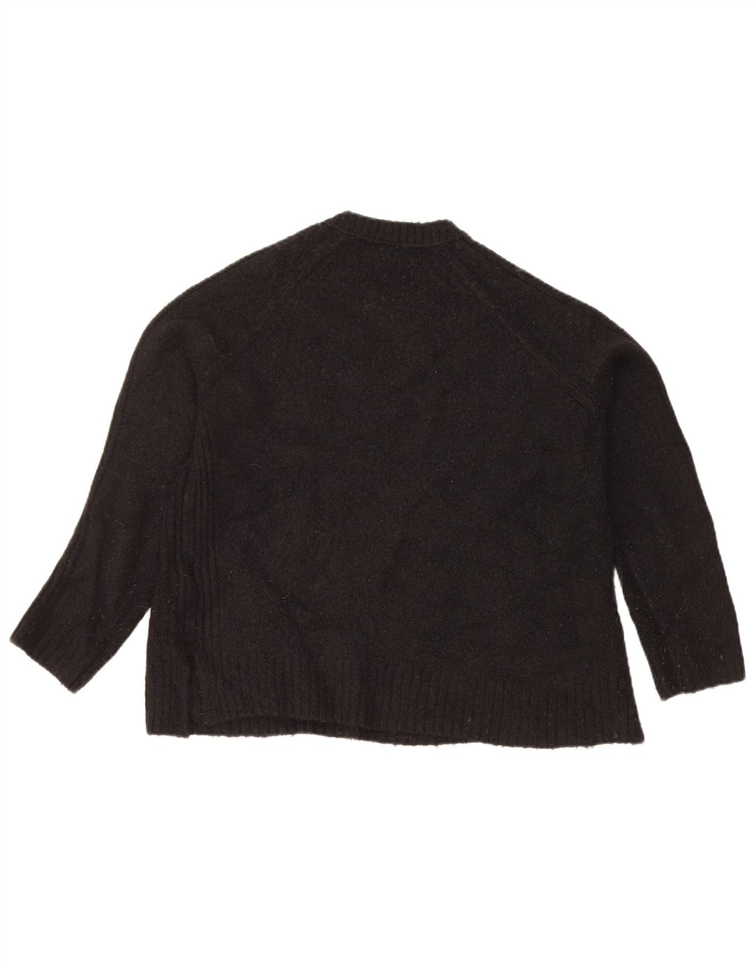 Suéter feminino Marks & Spencer com gola redonda e gola redonda Reino Unido 14 médio preto