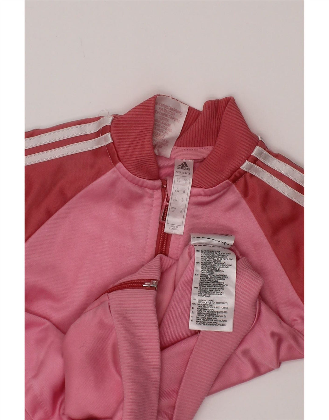 Jaqueta Adidas Meninas Treino Top 2-3 Anos Rosa Colorblock Poliéster