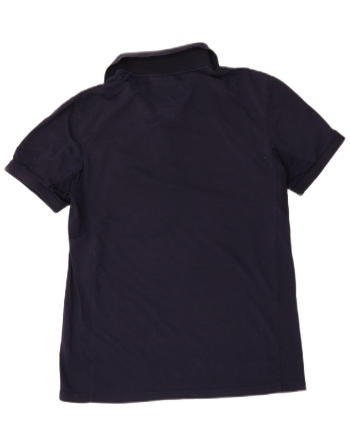 Camisa polo masculina Lyle & Scott pequena azul marinho algodão