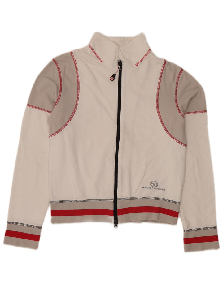 Sergio Tacchini Jaqueta feminina de treino IT 44 Medium White Colourblock