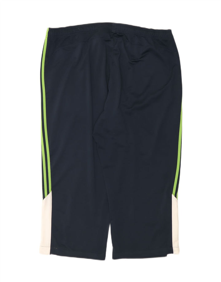 Calça de treino Adidas masculina Capri 2XL azul marinho colorblock poliéster
