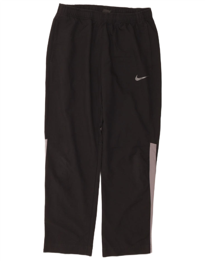 Calça de treino masculina NIKE Dri Fit grande preto colorblock poliéster