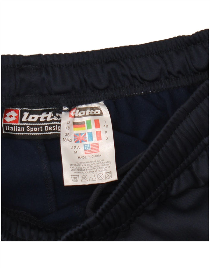 Calça de treino masculina Lotto UK 38/40 poliéster azul marinho médio