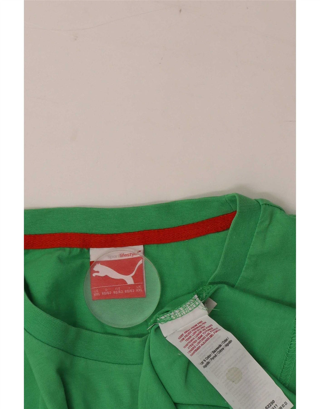 Camiseta masculina Puma Top 2XL algodão verde