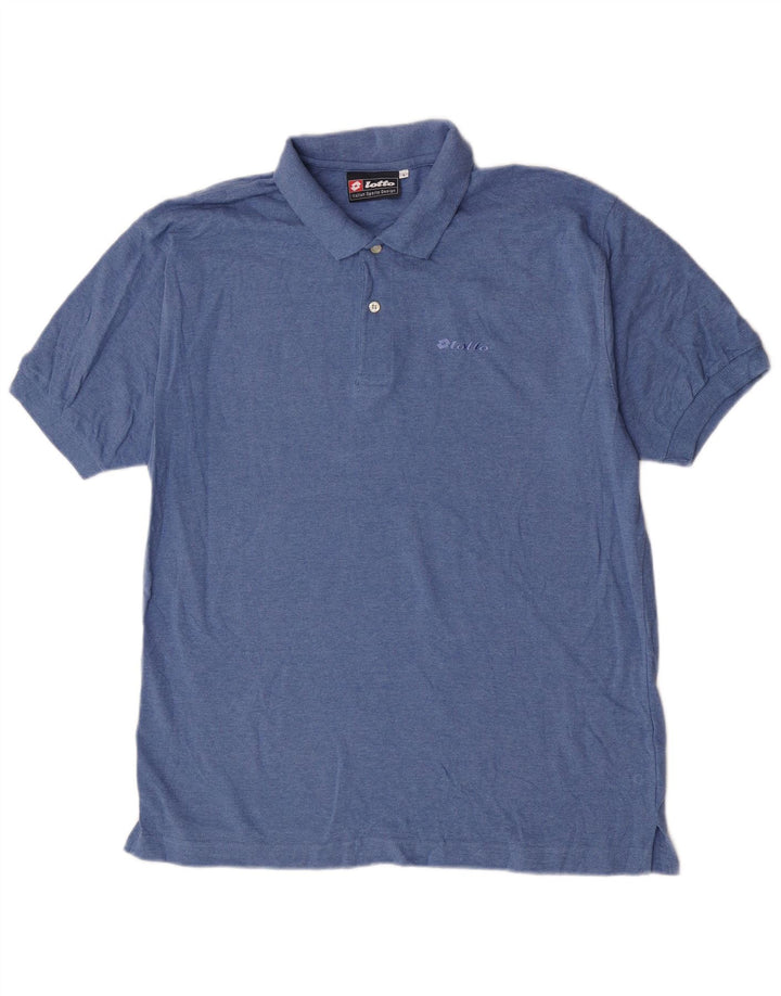 Camisa polo masculina Lotto grande algodão azul