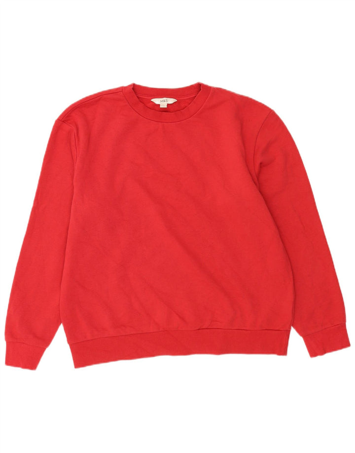 Suéter masculino MARKS & SPENCER de algodão vermelho médio
