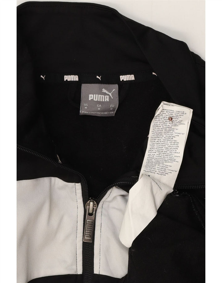 PUMA Mens Tracksuit Top Jacket Médio Preto Colourblock Poliéster
