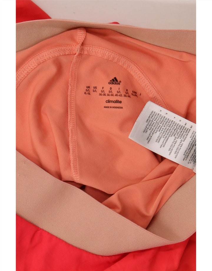 ADIDAS Womens Climalite Tennis Saia UK 8/10 Pequeno Laranja Poliéster