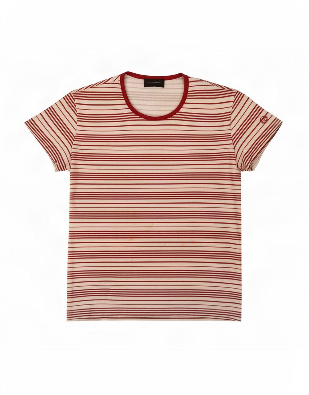 Camiseta feminina Sergio Tacchini Top IT 44 poliéster listrado branco médio