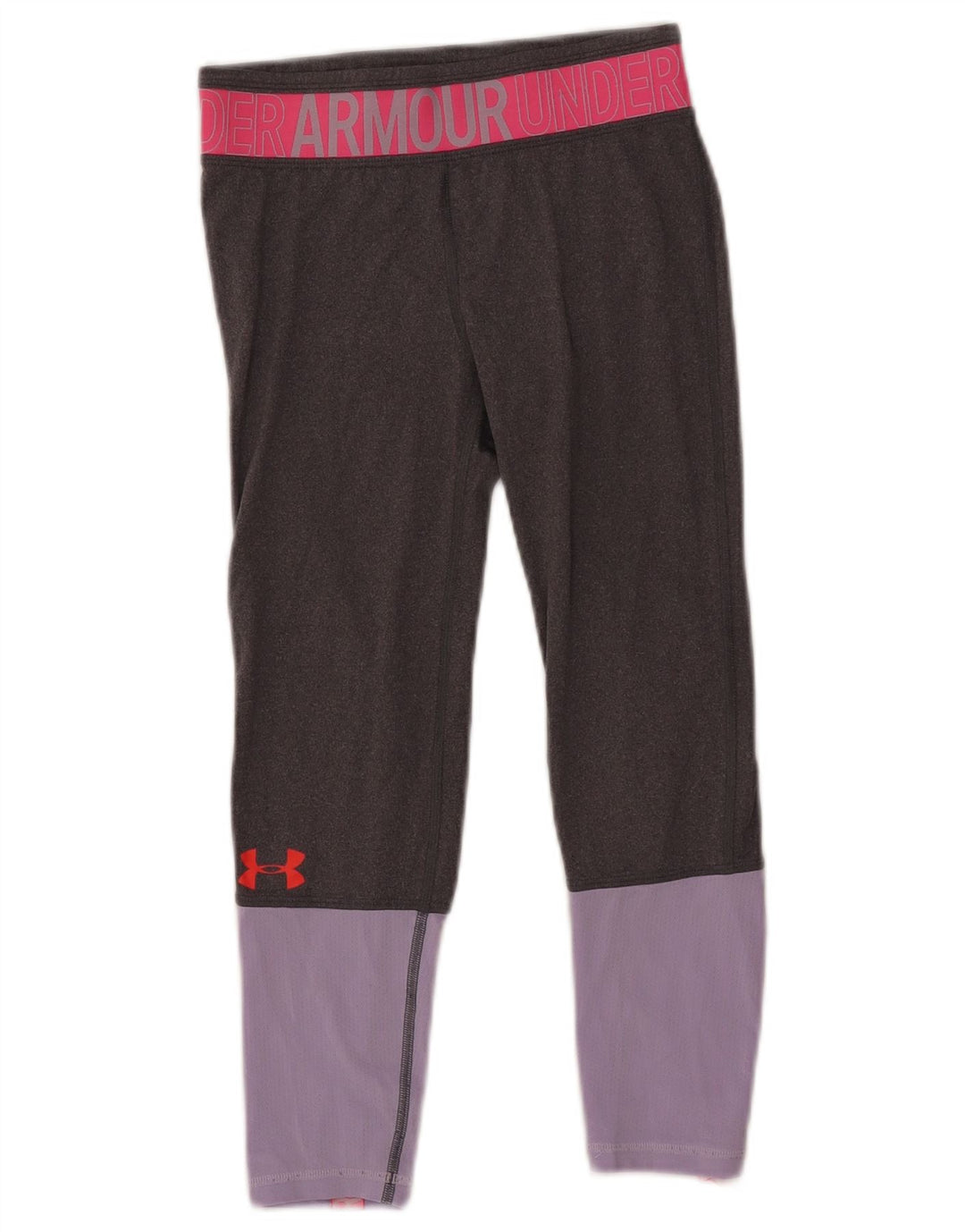 Under Armour Girls Graphic Leggings 9-10 anos Bloco de cores cinza médio