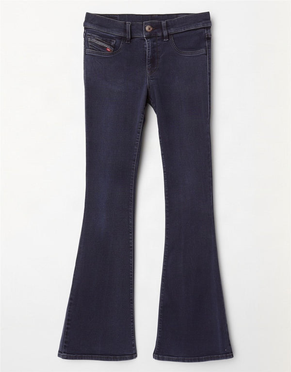 Diesel feminino Livier cintura baixa super slim jeans queimado W30 L32 azul marinho