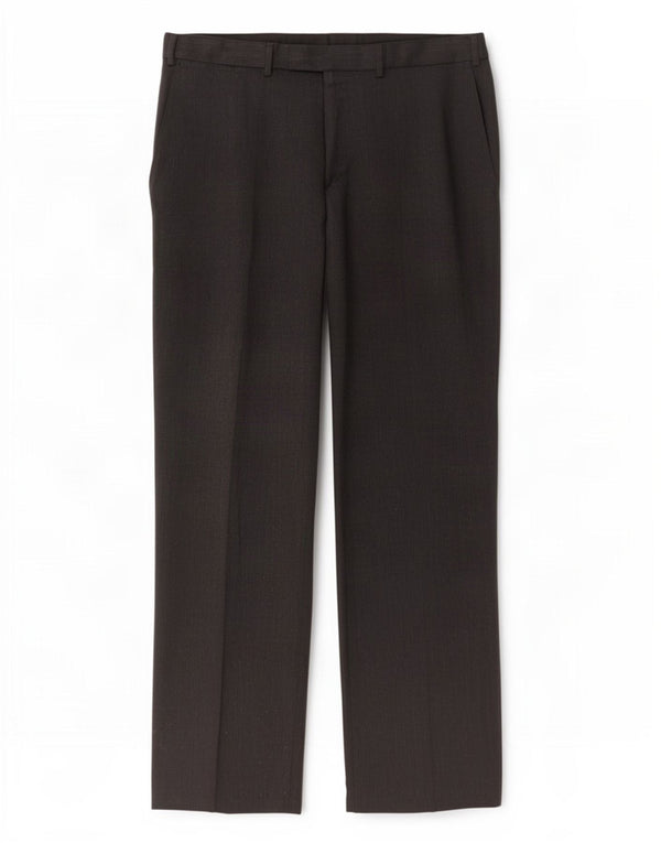Calça masculina de terno reto Marks & Spencer W36 L31 poliéster cinza
