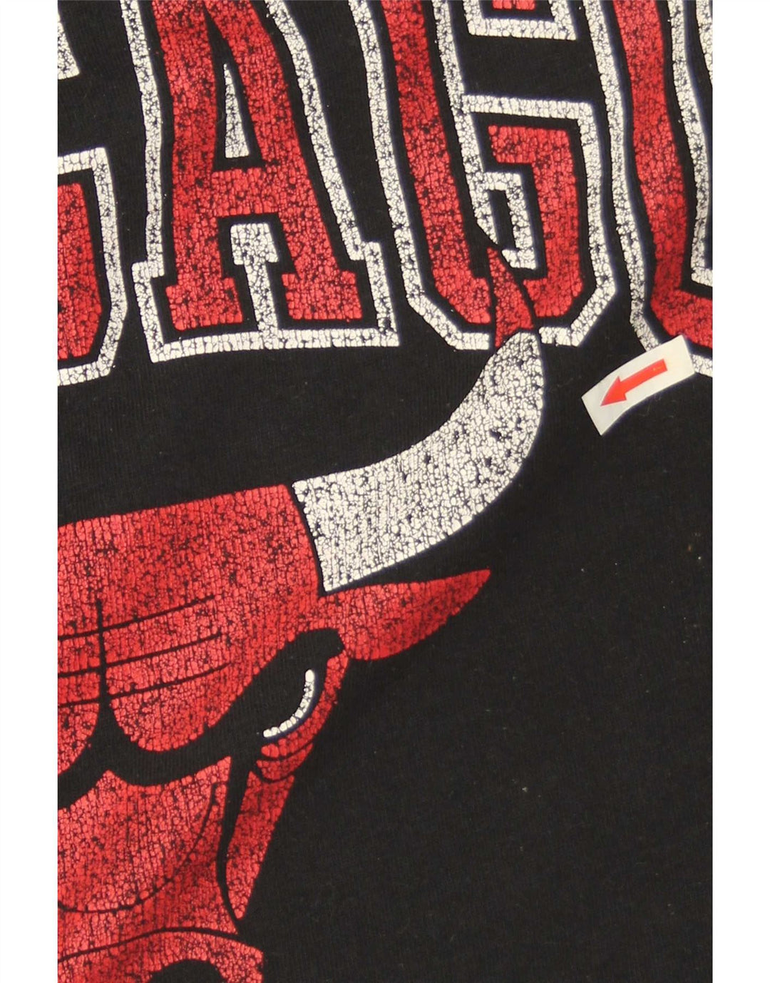 NBA masculino Chicago Bulls gráfico moletom grande jumper pequeno preto
